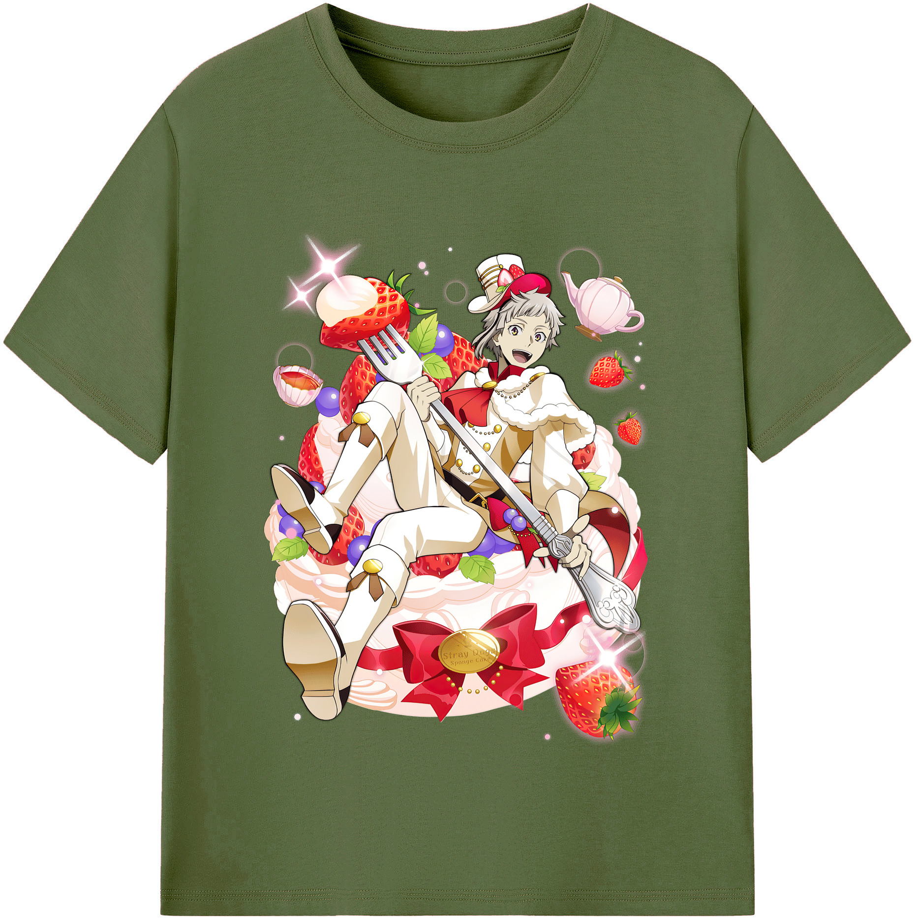 （画像用） 文豪ストレイドッグス Bungo Stray Dogs 綿100％半袖Tシャツ（フロントプリント）